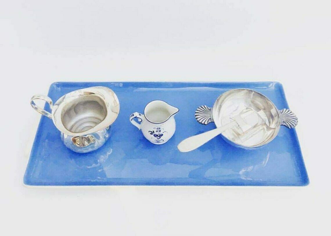 Villeroy & Boch Set, Mix And Match Serveerschaal Orléans, Jaren 1930, Verzilverd Roomkannetje, Suikerpot, Klein Kannetje Villeroy And Boch