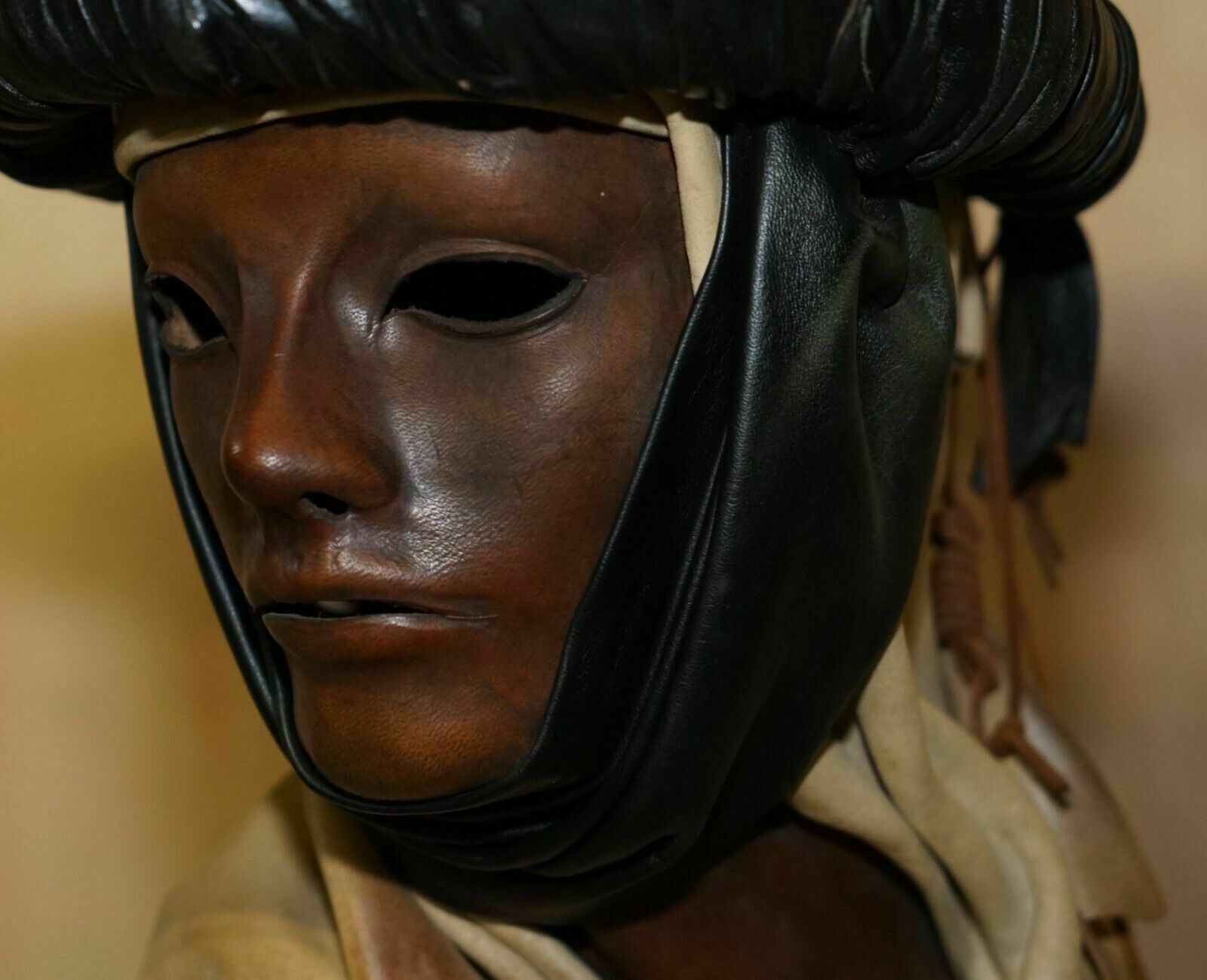 photo furniture Mid Century Arabian Face Lamp Signed Pourbaix Circa 1960's Must See Pictures