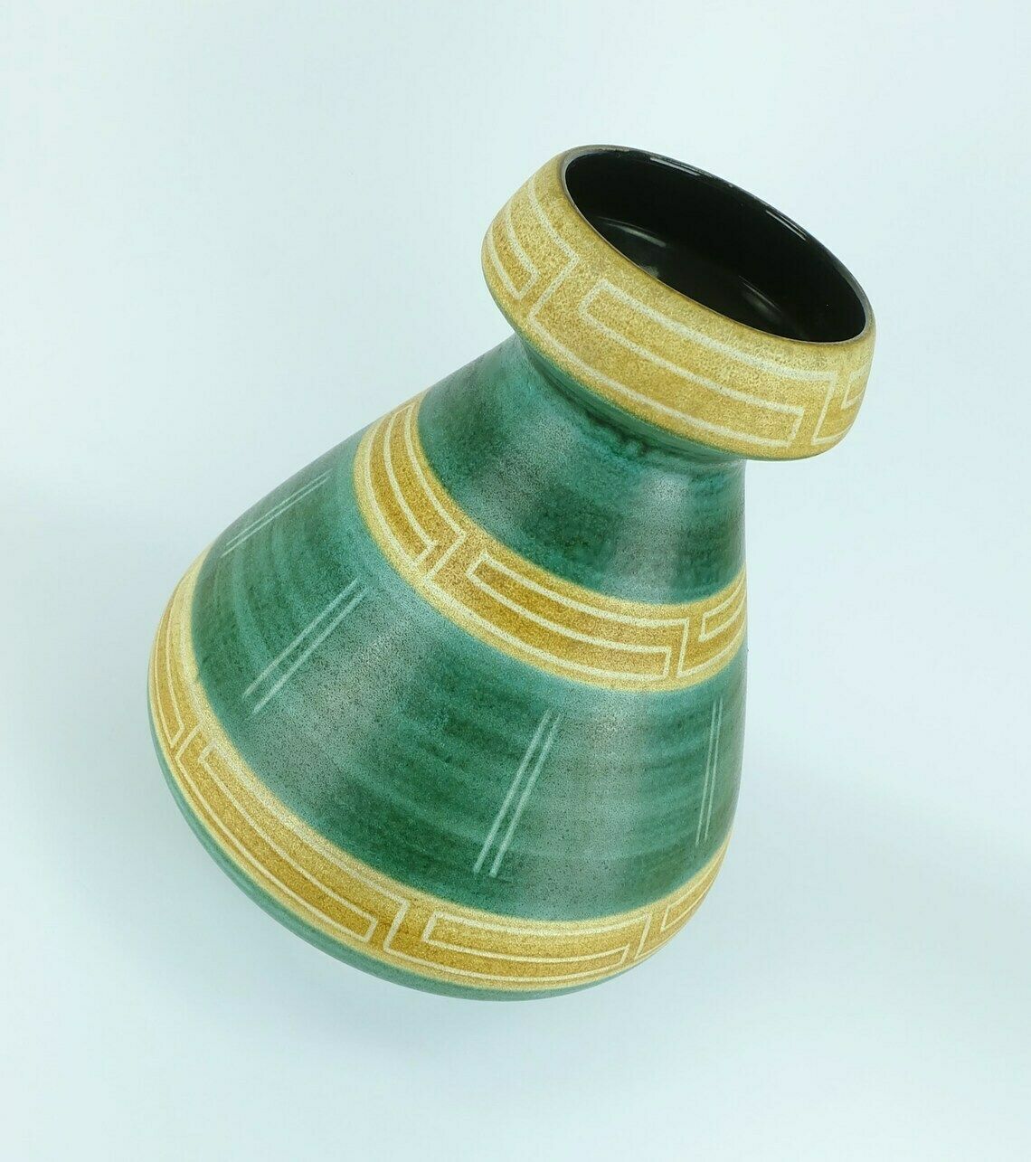 West German Mid Century Vase Floorvase Bay Keramik Model 680 40 Geometric Decor photo Home Decor