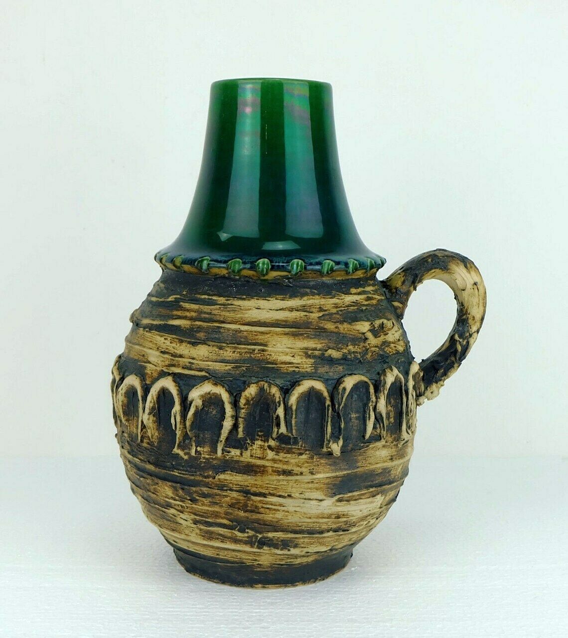 Fantastic 1960's Carstens Vase With Outstandig Rough Glaze Model 29 30 A photo Home Decor