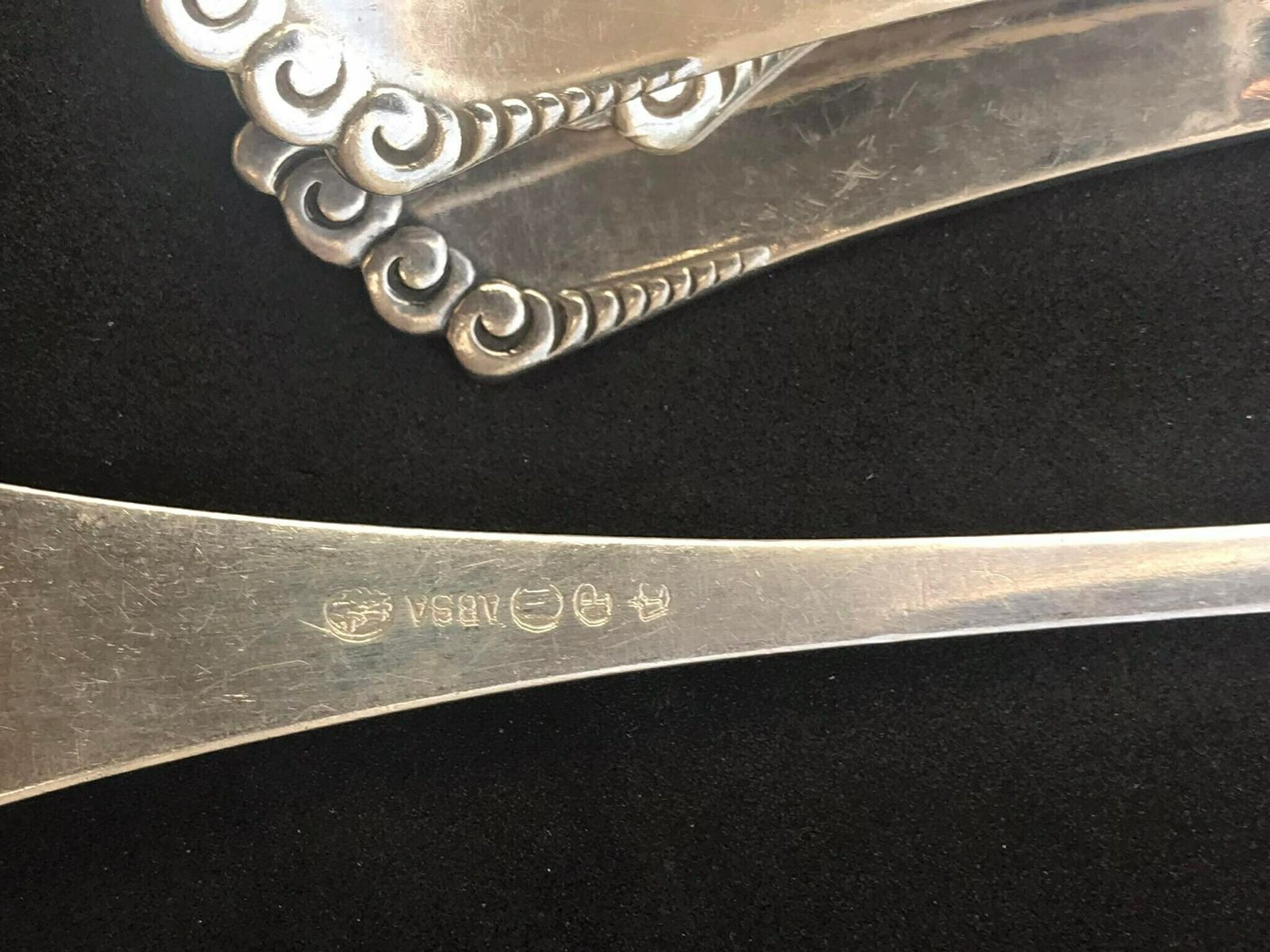 Flatware Table Dinner Soup Spoons Dessert Spoons Dinner Forks Art Deco Entremet Fork Absa Danish Silver Plated Antique Flatware Cutlery photo buy