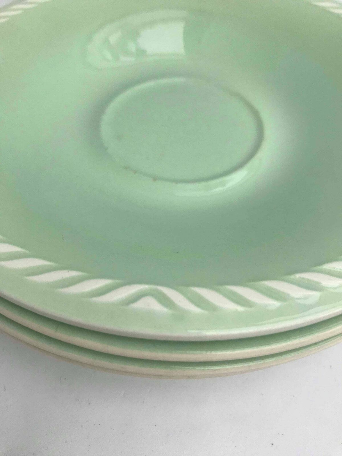 Figgjo Flint Saucers Sissel Mint Green Vintage 1950s Designed By Ragnar Grimsrud Scandinavian Design Norway Mid Century Replacement photo 100.0