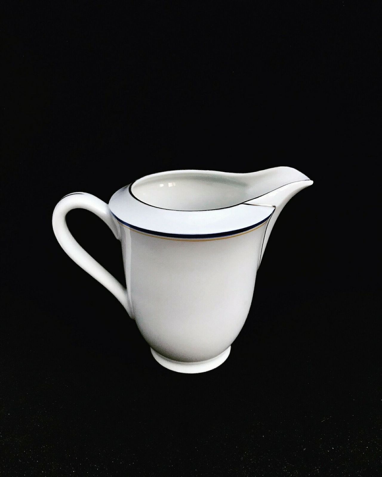 Creamer Arzberg Mid Century Porcelain Pop Art White Blue Silver Milk Jar Bavaria Germany Milk Pot Wedding Gift Cream Pot