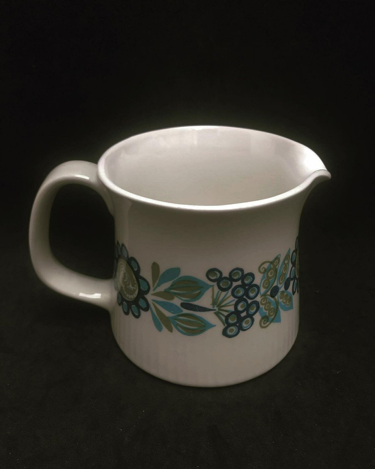 Figgjo Flint Large Milk Jar By Turi Gramstad Oliver, Tor Viking Pattern Tea Creamer Milk Pot Kitchen Norvegian Design Table photo furniture