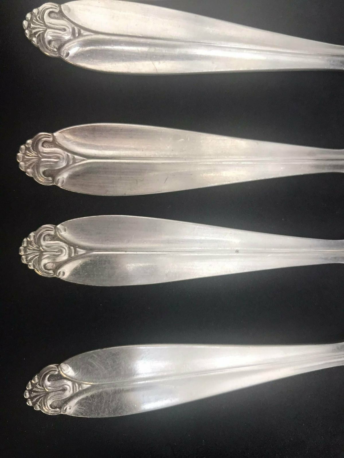 Flatware Dessert Fork Cake Oysters Set 6 Absa Danish Silver Plated Antique Flatware Cutlery Scandinavian Antique photo for sale