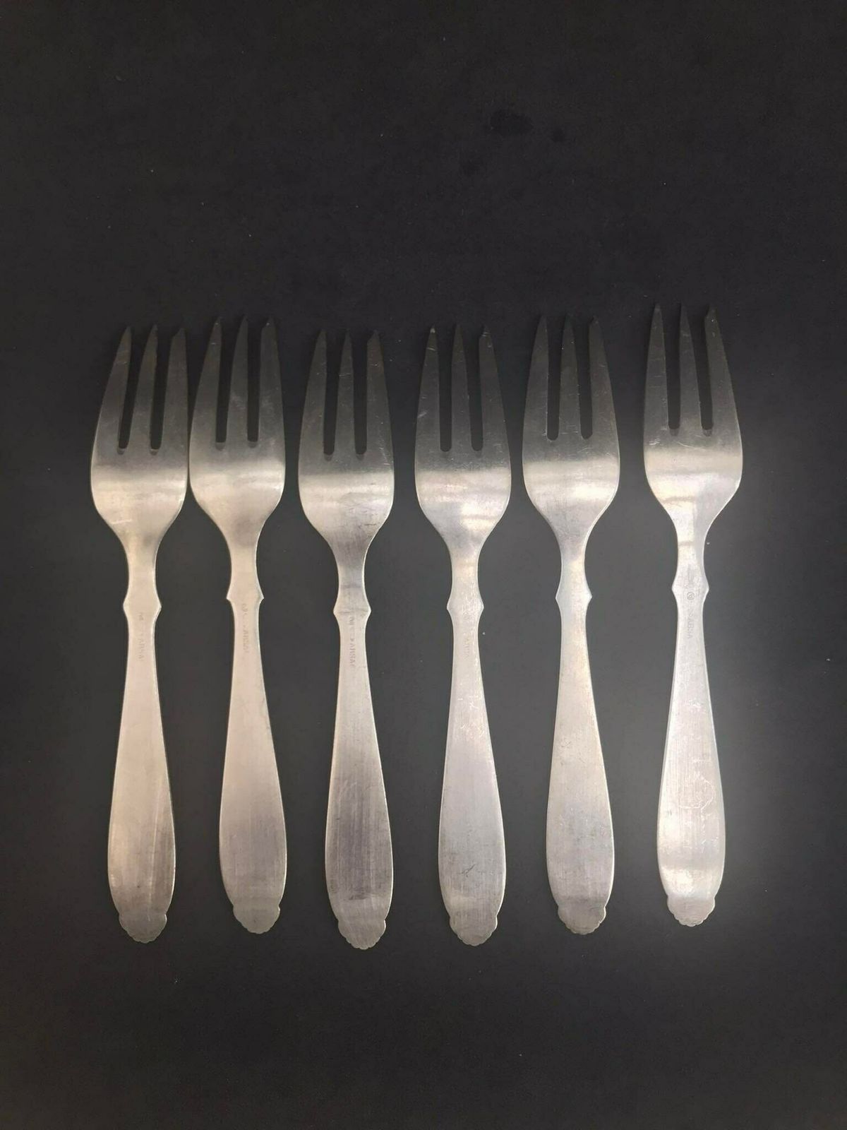 photo furniture Flatware Dessert Fork Cake Oysters Set 6 Absa Danish Silver Plated Antique Flatware Cutlery Scandinavian Antique