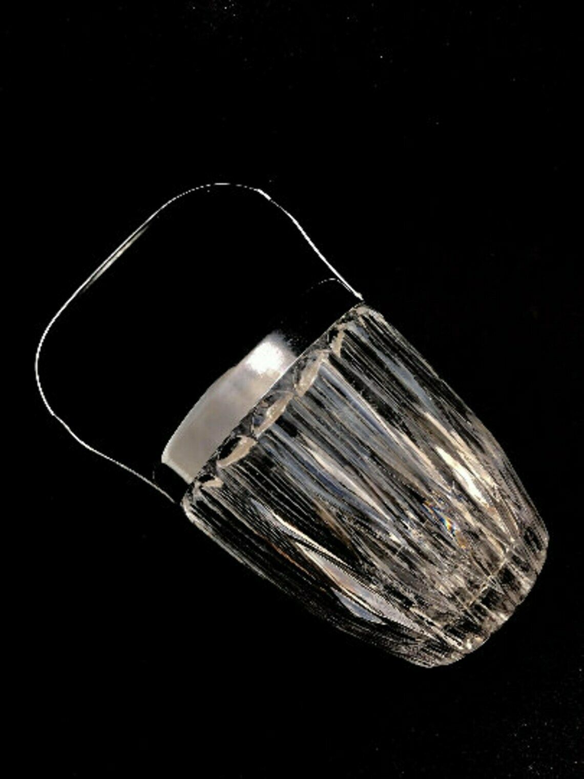 Crystal Cut Ice Bucket 50s Carved Metal, Mid Century Heavy French Bar Accessory Bar Cart Decor Gift For Him Bartender photo furniture