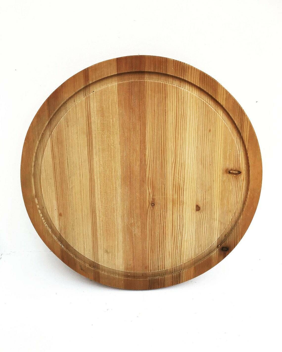 Cutting Board Wooden Pizza Steak Serving Vintage Round Farmhouse Decor Charcuterie Board Appetizer Dish Tray Large Food Photography Prop photo for sale