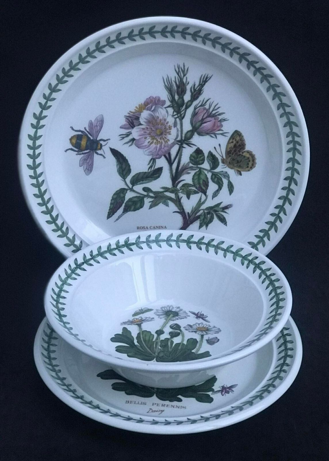 Portmeirion Botanica Salad Plate 21,7 Cm Diameter 8.5" Bread Butter Plate 7.2" Rim Cereal/Oatmeal Bowl Botanic Garden Rosa Replacement
