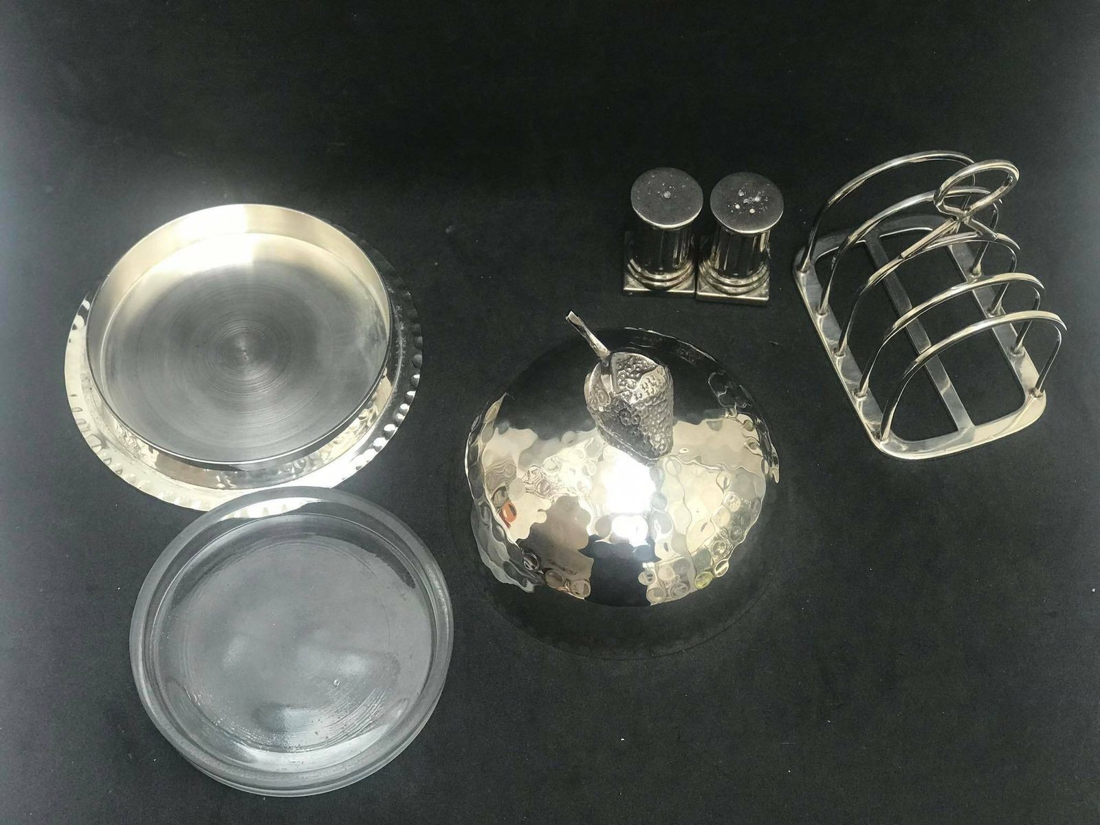 Botervloot / Jampotje Zout Peper Toastandhouder Ontbijtset Vintage Toastandhouder Huwelijkscadeau Kaviaarschaaltje Antiek Engels Servies photo buy
