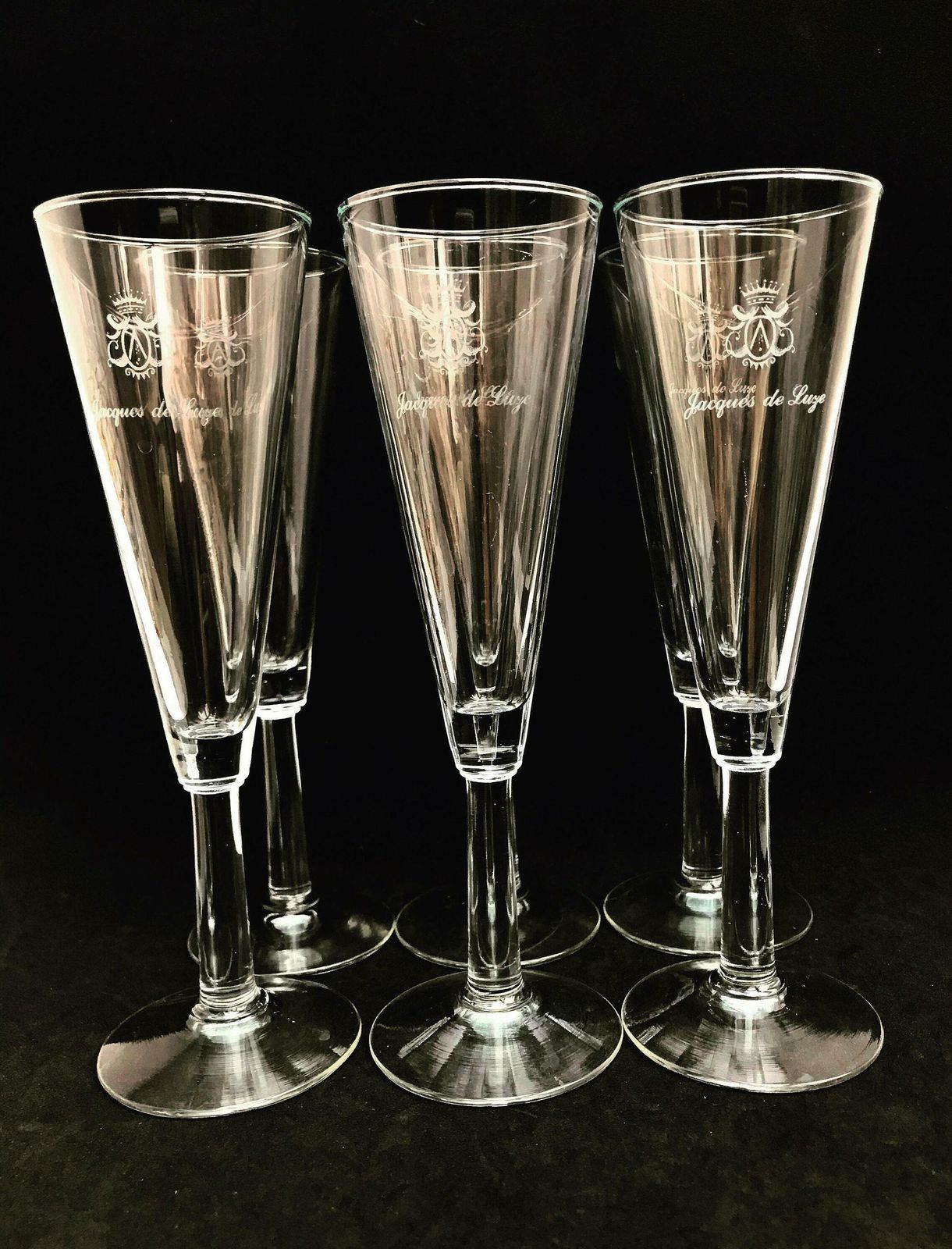 Vintage Champagne Coupes Flutes Toasting Glasses, 70s French Glassware, Celebration Glassware Wedding Glasses Luminarc Regency photo for sale