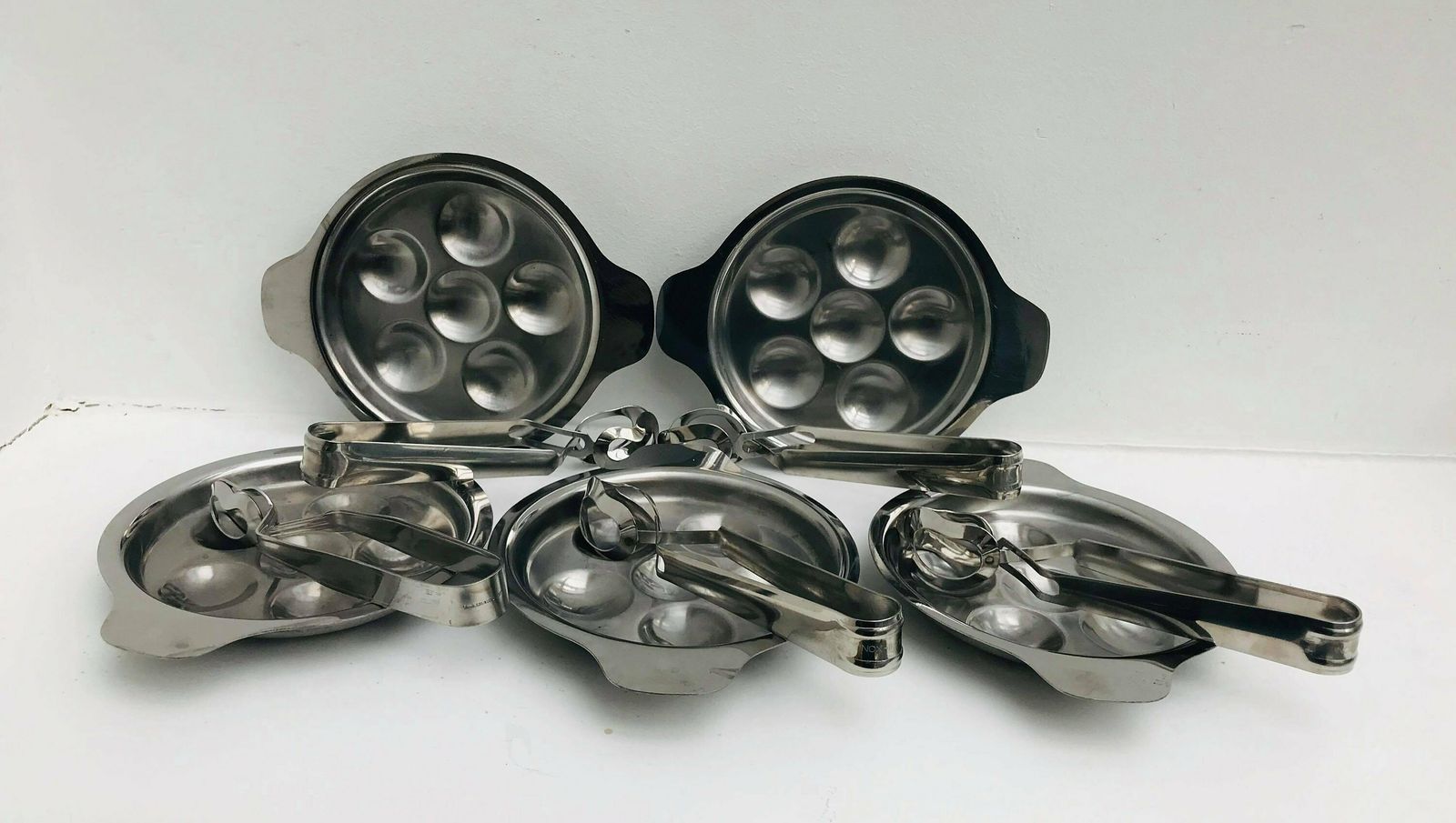 Escargot Snail Plates Serving Dishes Set For Serving French Traditional Vintage 60s Baked Mushrooms Plate Kitchen Props Photography photo buy