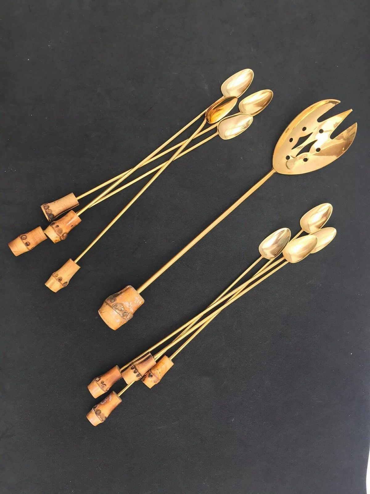 photo furniture Bar Stirrers Spoons Cocktail Champagne Sticks Set Of 8 Gold Plated Bar Tools Bar Cart Accessories Bartender Mixing Tools Gift For Him