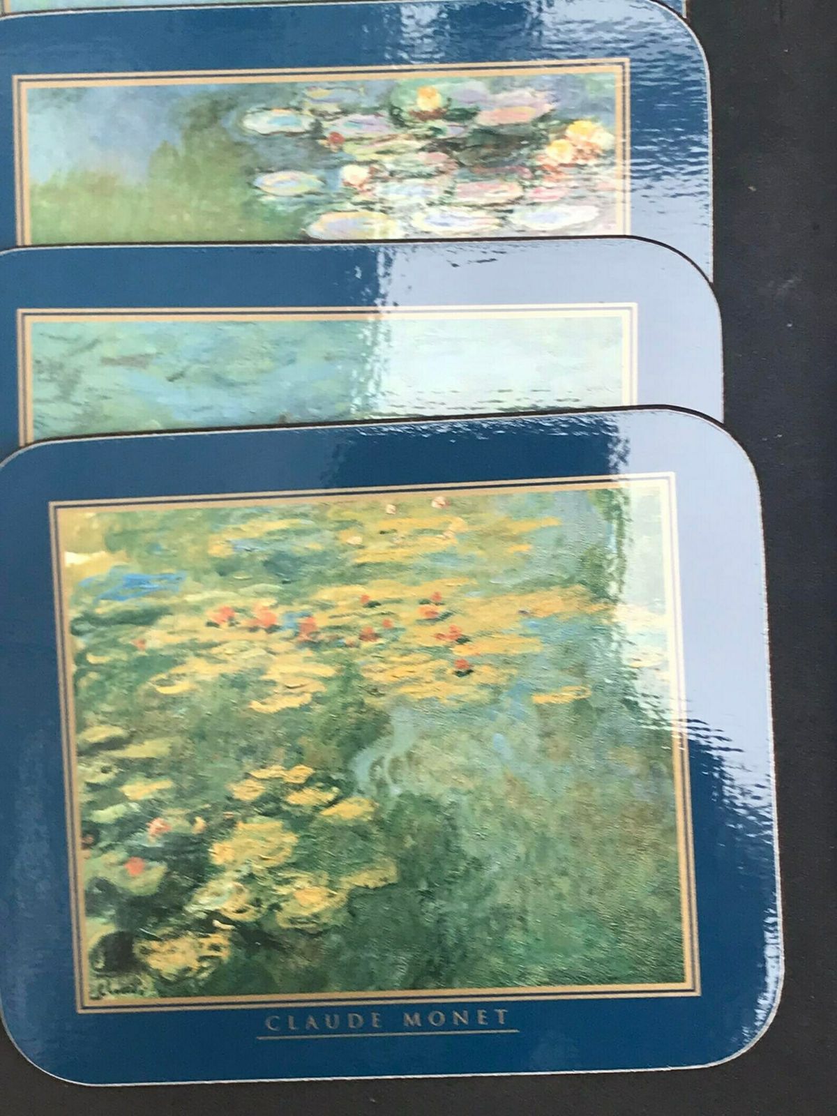 Coasters By Jason Set Boxes Of 6 Each Wih 2 Differents Designs Boxed Cork Coasters Hardboard Monet Paintings Figs Hostess Gift photo buy