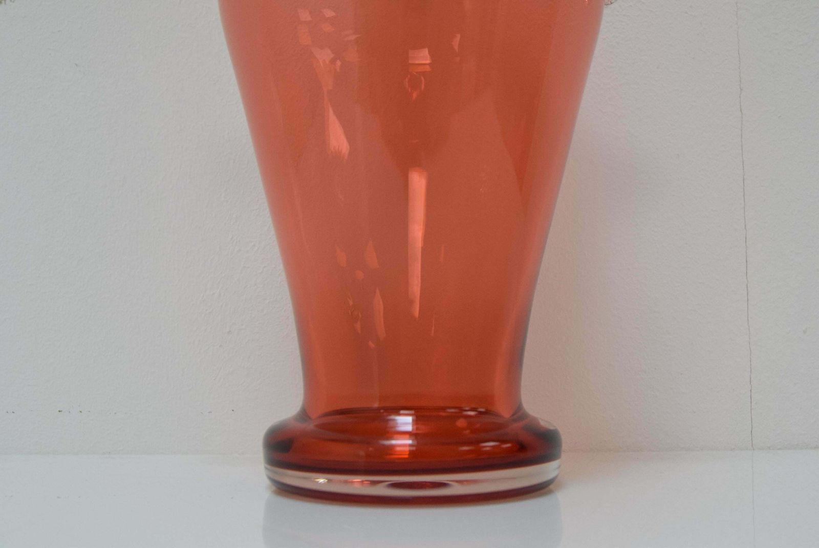 photo furniture Art Czech Glass Vase, By Glasswork Novy Bor, 1950s