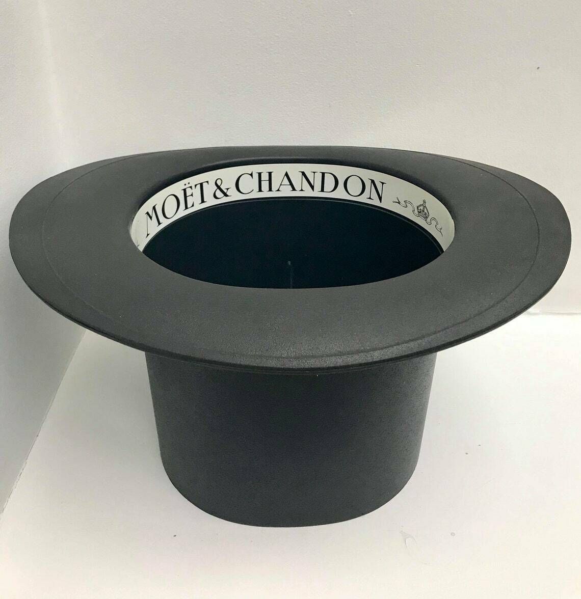 photo for sale Champagne Ice Bucket Moet And Chandon French Vintage 80s Hat Shaped Wine Cooler Large Rigid Plastic Bar Cart Garden Bar Drinks Barware Gift
