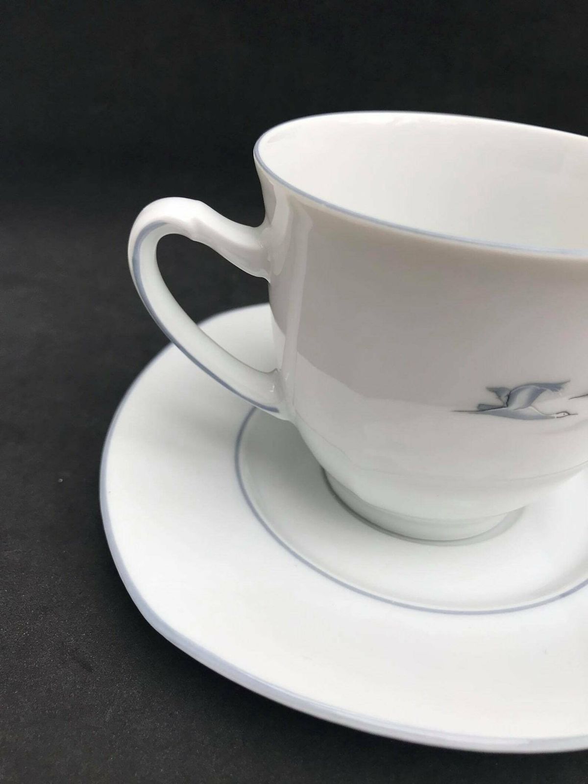 Tea Coffee Cups And Saucers Set 8 Porcelain Winterling Spülmaschinenfest Bavaria Vintage Rare Replacemnt Birds Beachside Coast Kitchen photo vinterior
