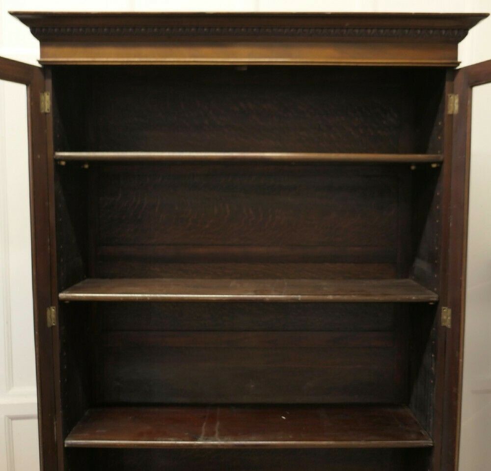 19th Century Tall Glazed Bookcase, With Cupboard Under photo buy
