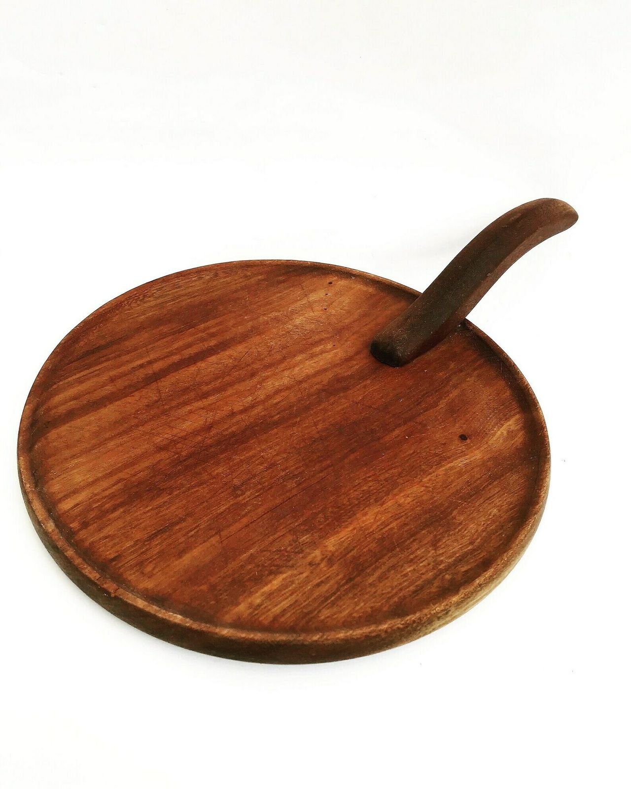 Cutting Board Cheese Charcuterie Serving Board Appetizers Platter Wooden Round Platter With Handle Barbecue Accessories Gift For Him Grill