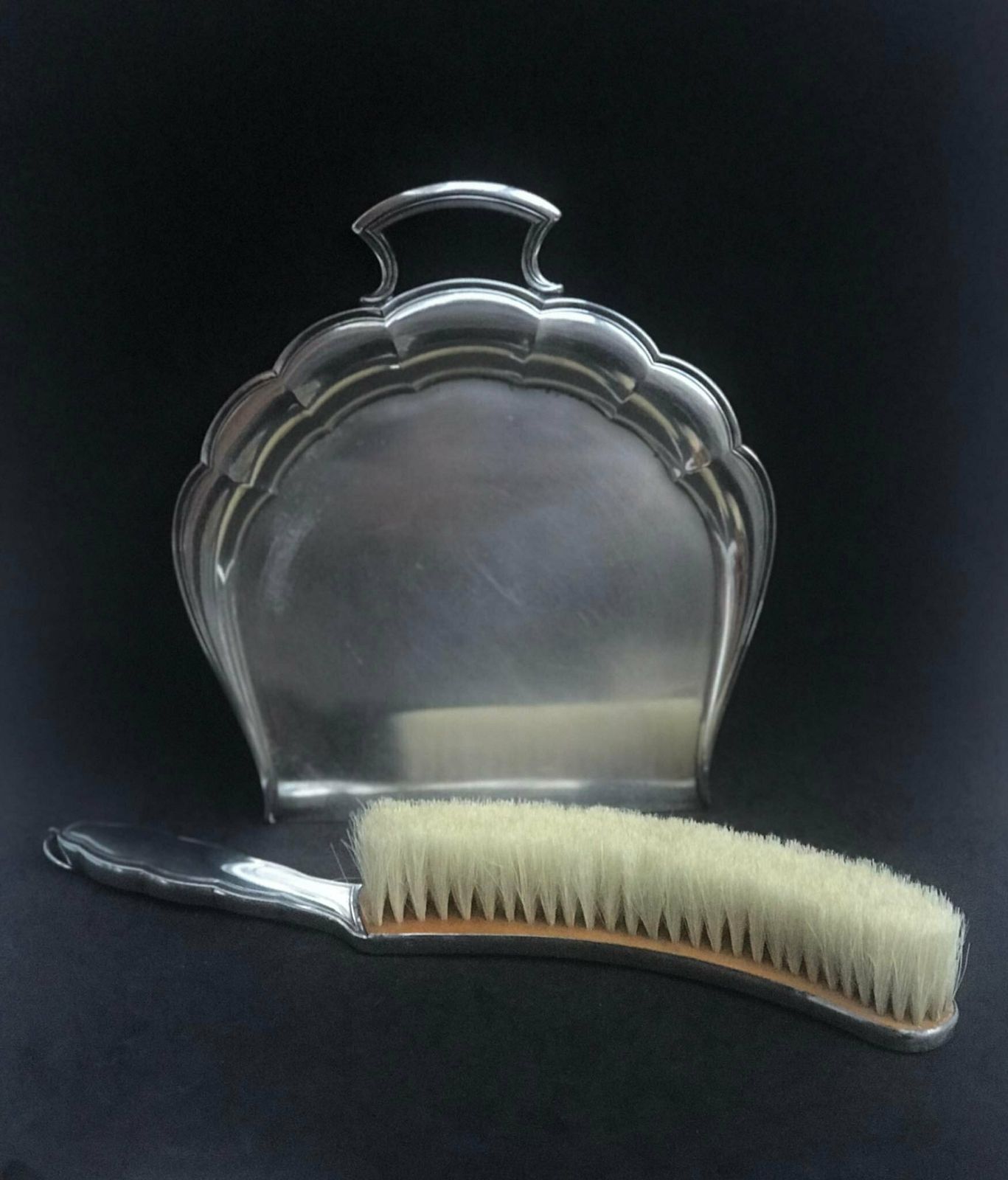 Crumb Catcher Table Shovel And Brush, Wmf German Tableware Service Pick Crumbs Silver Plated Brush Table Art Nouveau 1930s Wedding Gift photo furniture