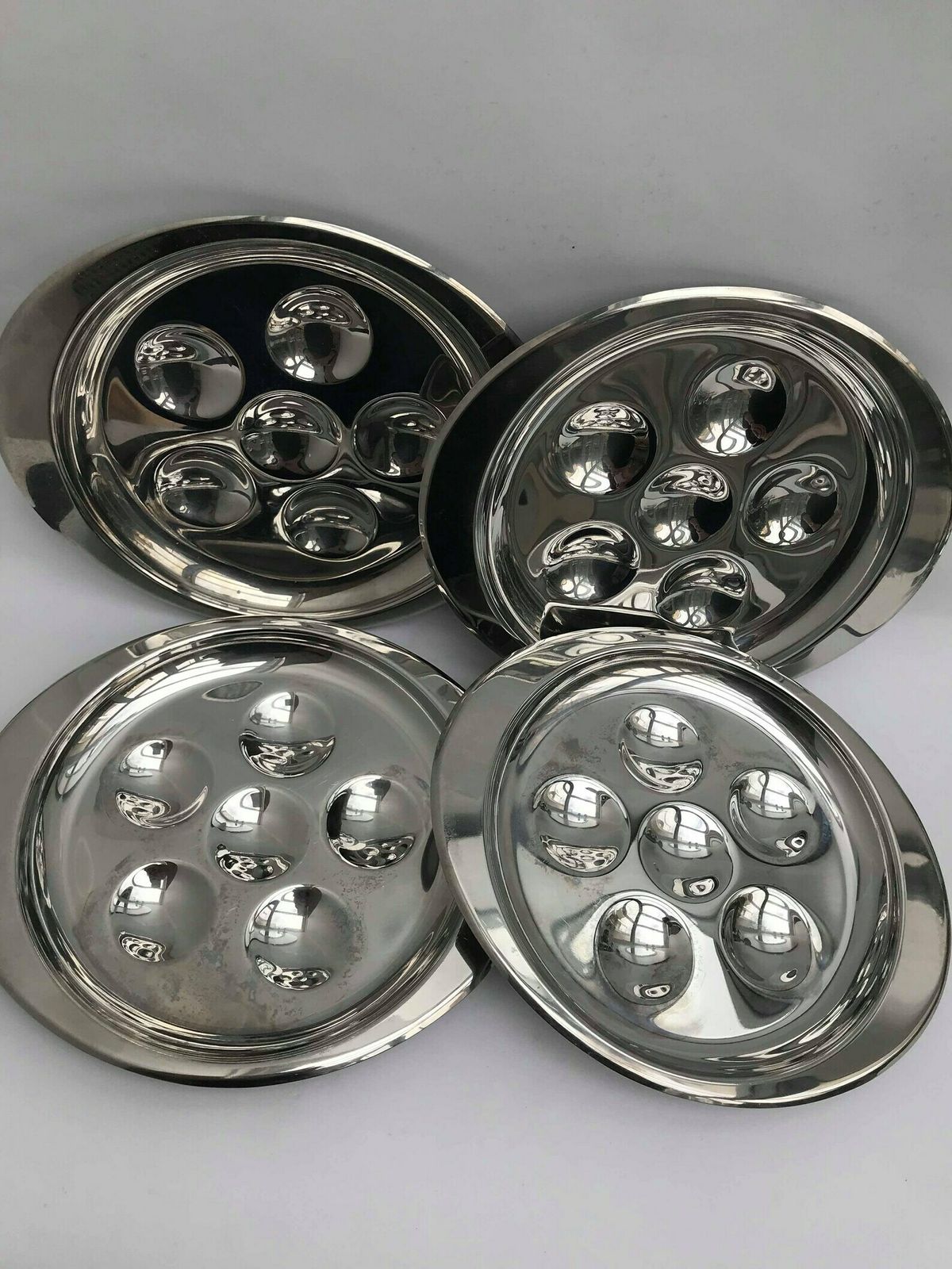 Escargot Dish Snail Serving Dishes Set For Oven And Serving French Traditional Vintage 60s Baked Mushrooms Plate Kitchen Props Photography photo for sale