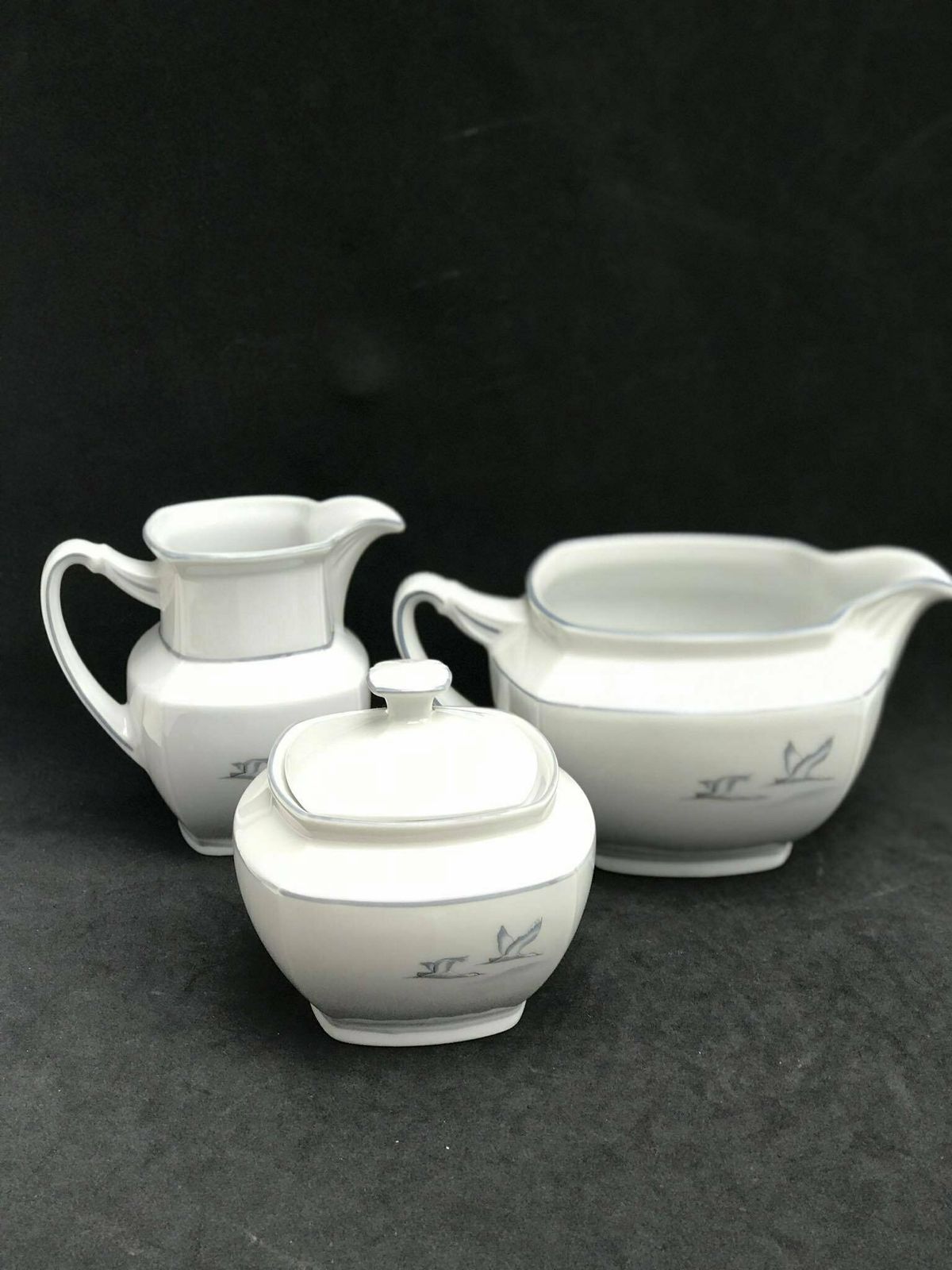 Tea Coffee Creamer Sugar Bowl Porcelain Winterling Spülmaschinenfest Bavaria Vintage Rare Replacemnt Birds Pattern Beachside Coast Kitchen photo vintage