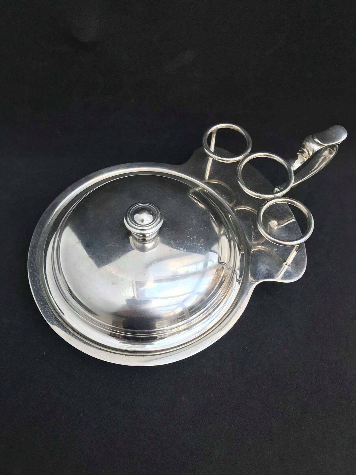 Antique Serving Dish With Lid Covered Pot Jam Pot Elkington And Company, Marked On Base E& Co. Mark Of 1917 Compote Dish Sauce Bowl photo for sale
