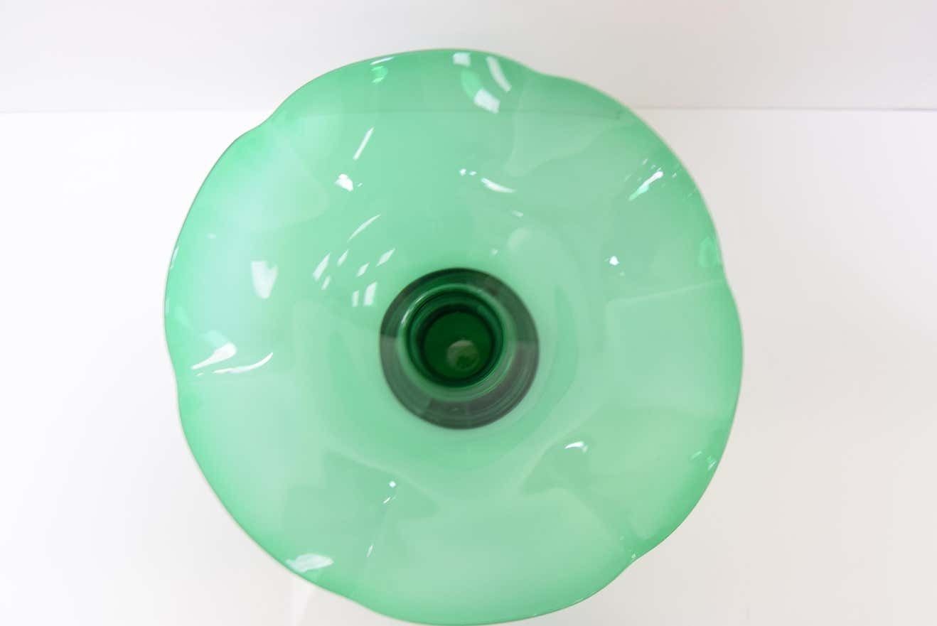 photo furniture Pair Of Art Glass Bowls, By Glasswork Novy Bor, 1930's.