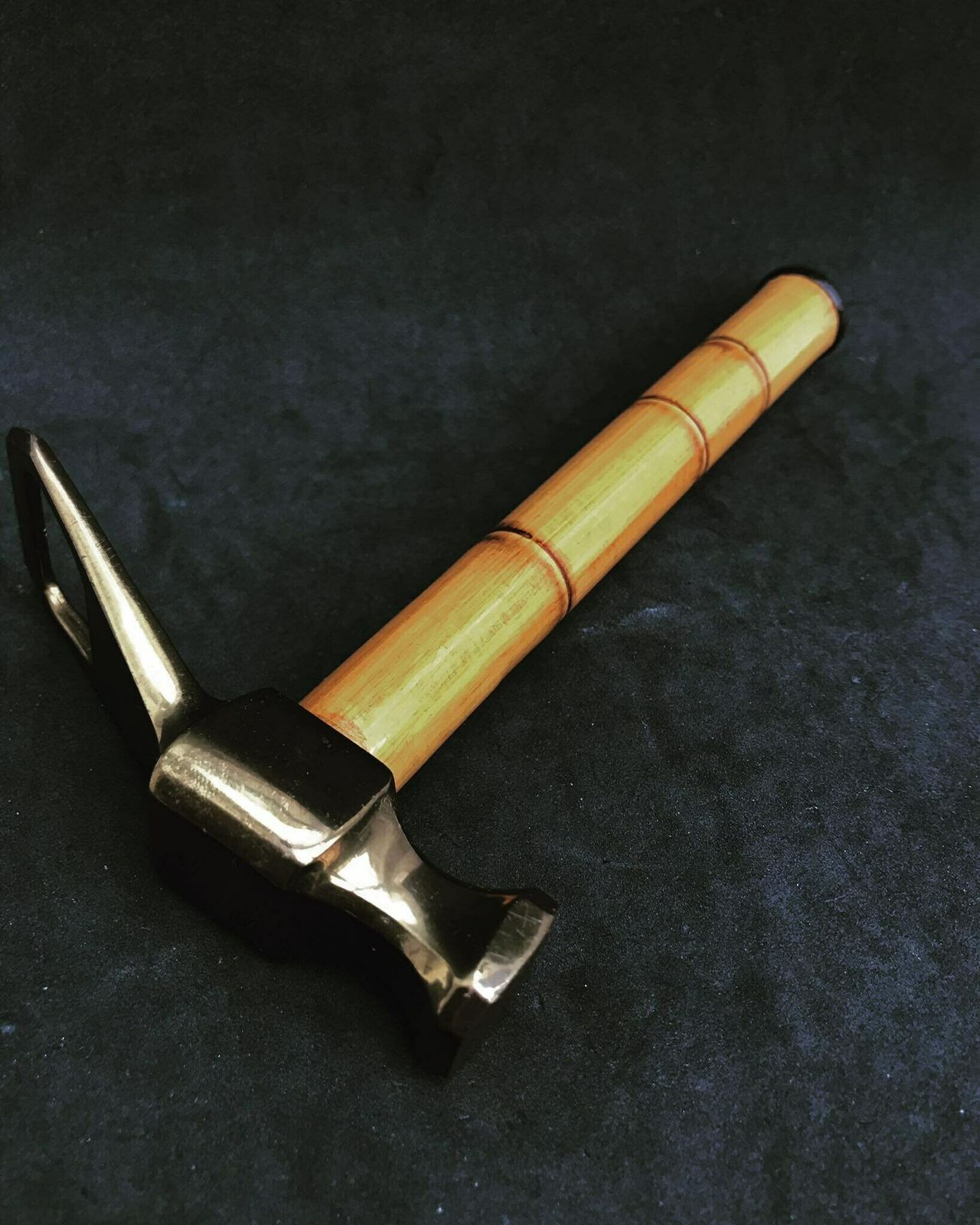 Bottle Opener, Nutcracker Cork Screw Mid Century Brass Hammer With Bamboo Handle, 1950s Tiki Bar Decor Gift For Him Man Cave Gift Boho Gift