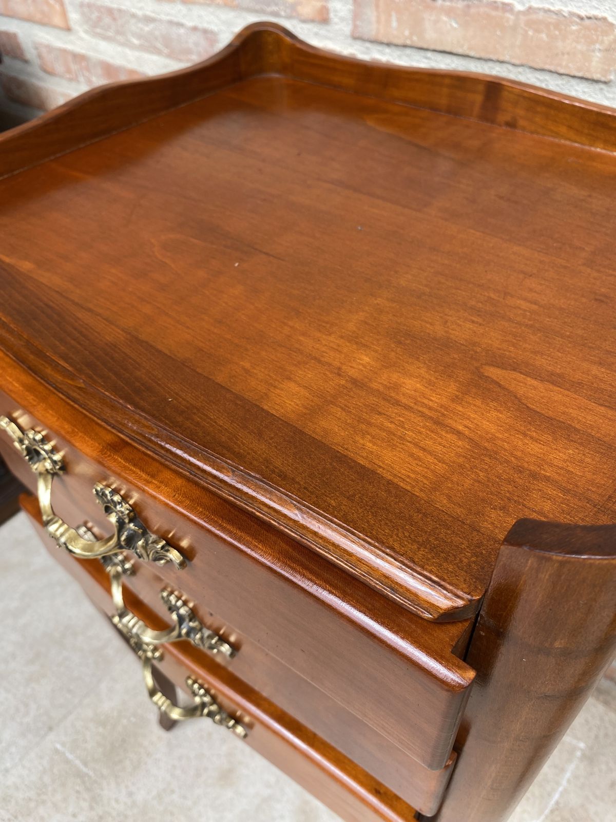 Furniture French Cherry You And Me Nightstands With Drawers And Open Shelf, 1960s, Set Of 2 photo