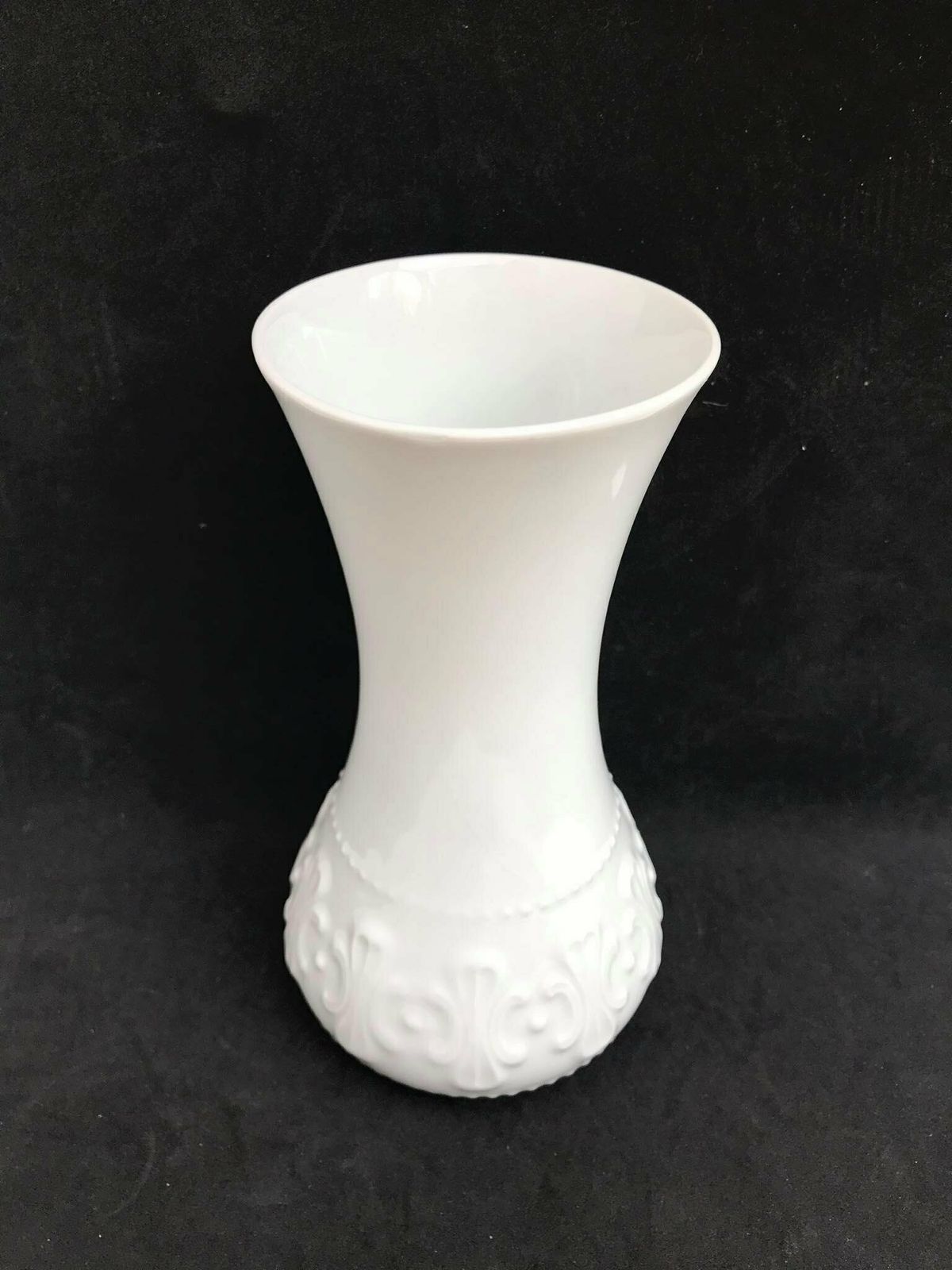 photo for sale White Vase Porcelain Op Art Kpm Royal Bavaria 60s Wedding Gift, Mid Century, Glossy Porcelain Minimalist Design Gift For Mom
