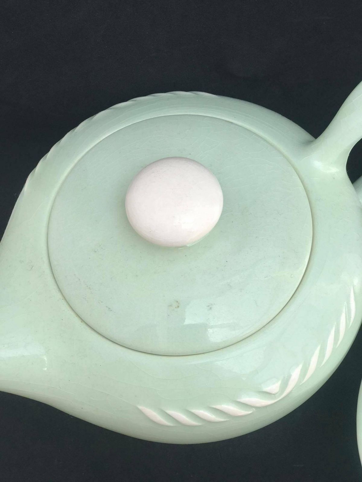 Coffee Tea Set Vintage Figgjo Flint Norway Sissel Mint Green Sugar Bowl Teapot 1950s Ragnar Grimsrud Scandinavian photo for sale