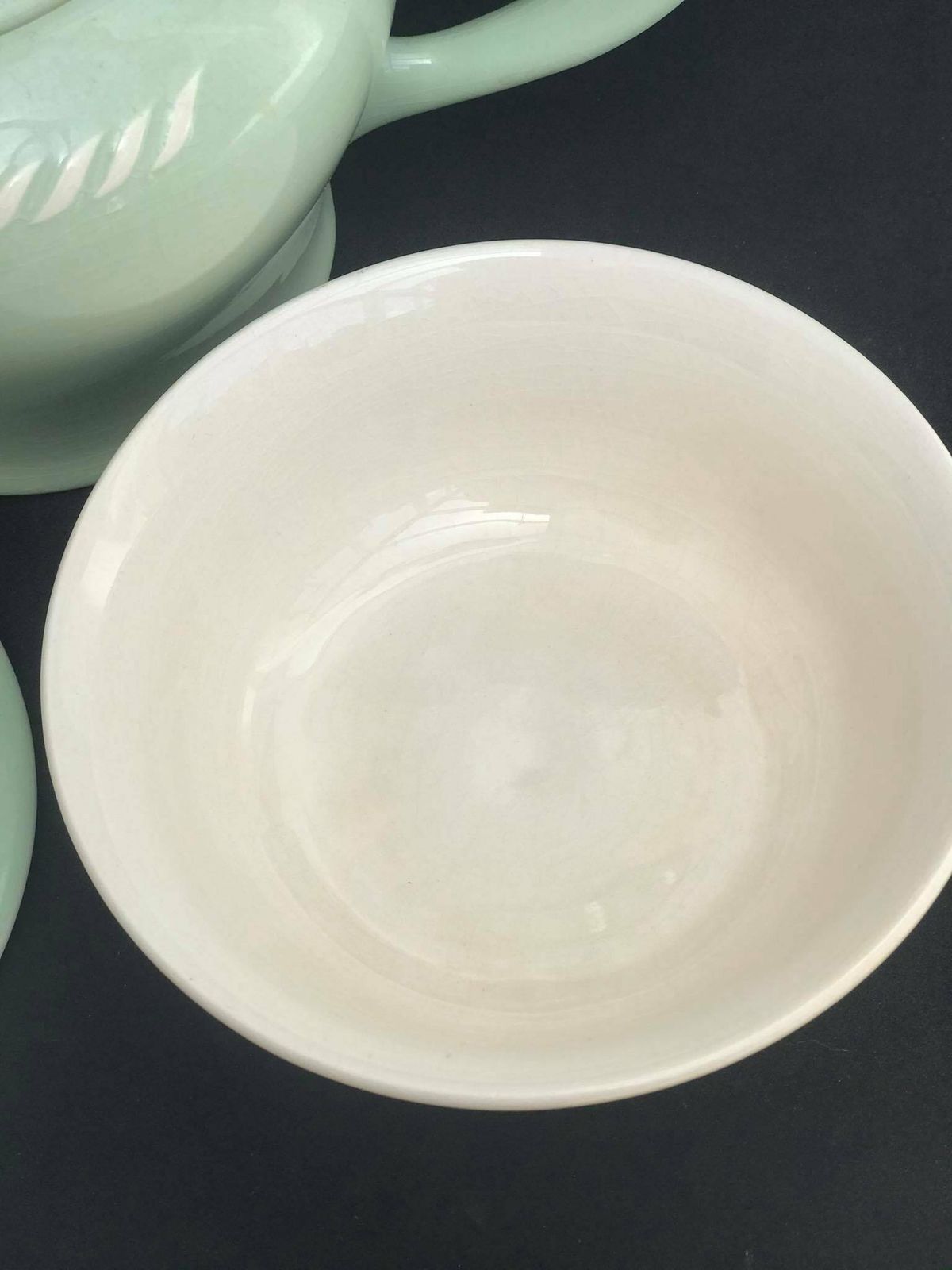 Koffie Theeservies Vintage Figgjo Flint Norway Sissel Mintgroen Suikerpot Theepot Jaren 1950 Ragnar Grimsrud Scandinavisch photo vinterior