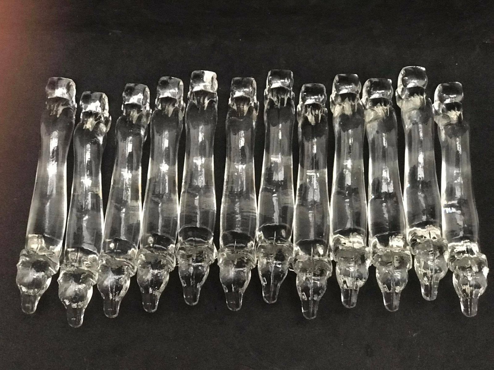 Dachshund Glass Clear Knife Rests Mid Century Gift Dog Lover Vintage Knife Set, Retro Table Holders Hostess Gift For Best Friend photo vinterior