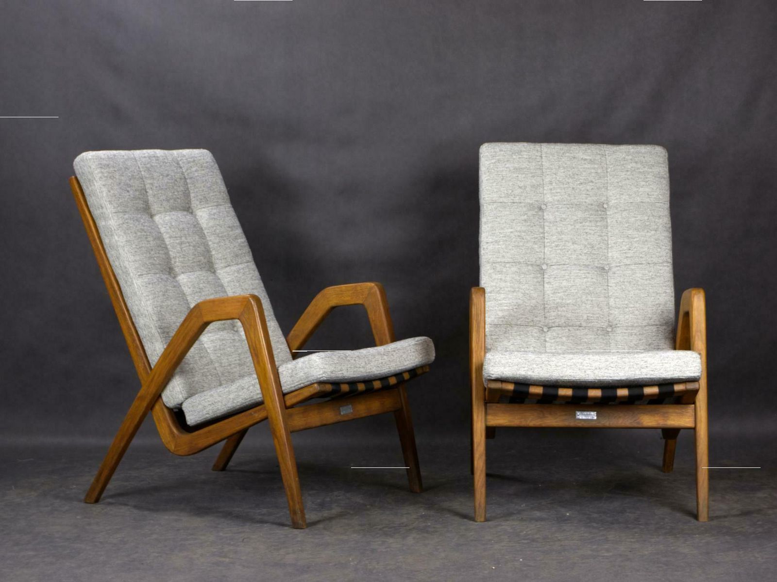 Mid Century Armchairs / Easy Chairs By Jan Vanek For Uluv Czechoslovakia, 1950s photo furniture