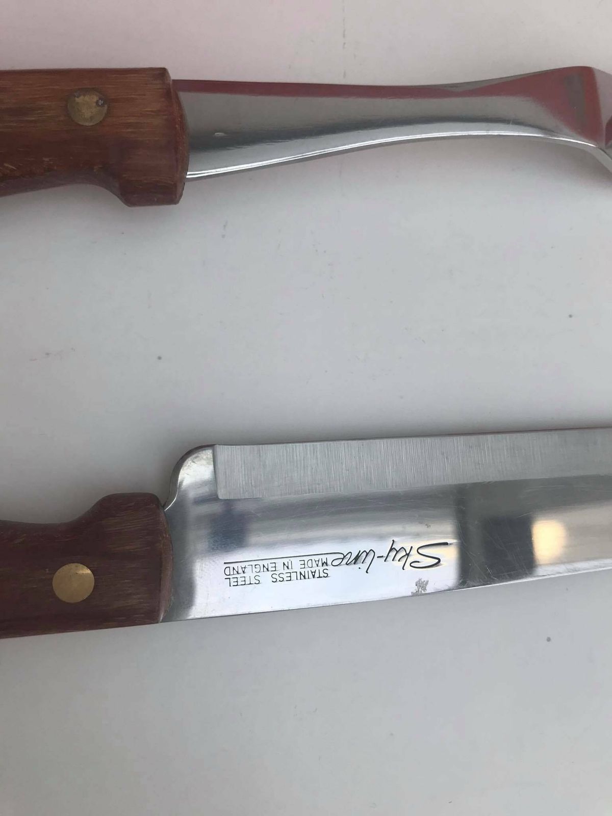 Carving Knife In Its Box Harpening Steel Knife Carving Set, Collectible Flatware Retro Cutlery Barbecue Tools Garden Dinner Sharp Sky Line photo Home Decor