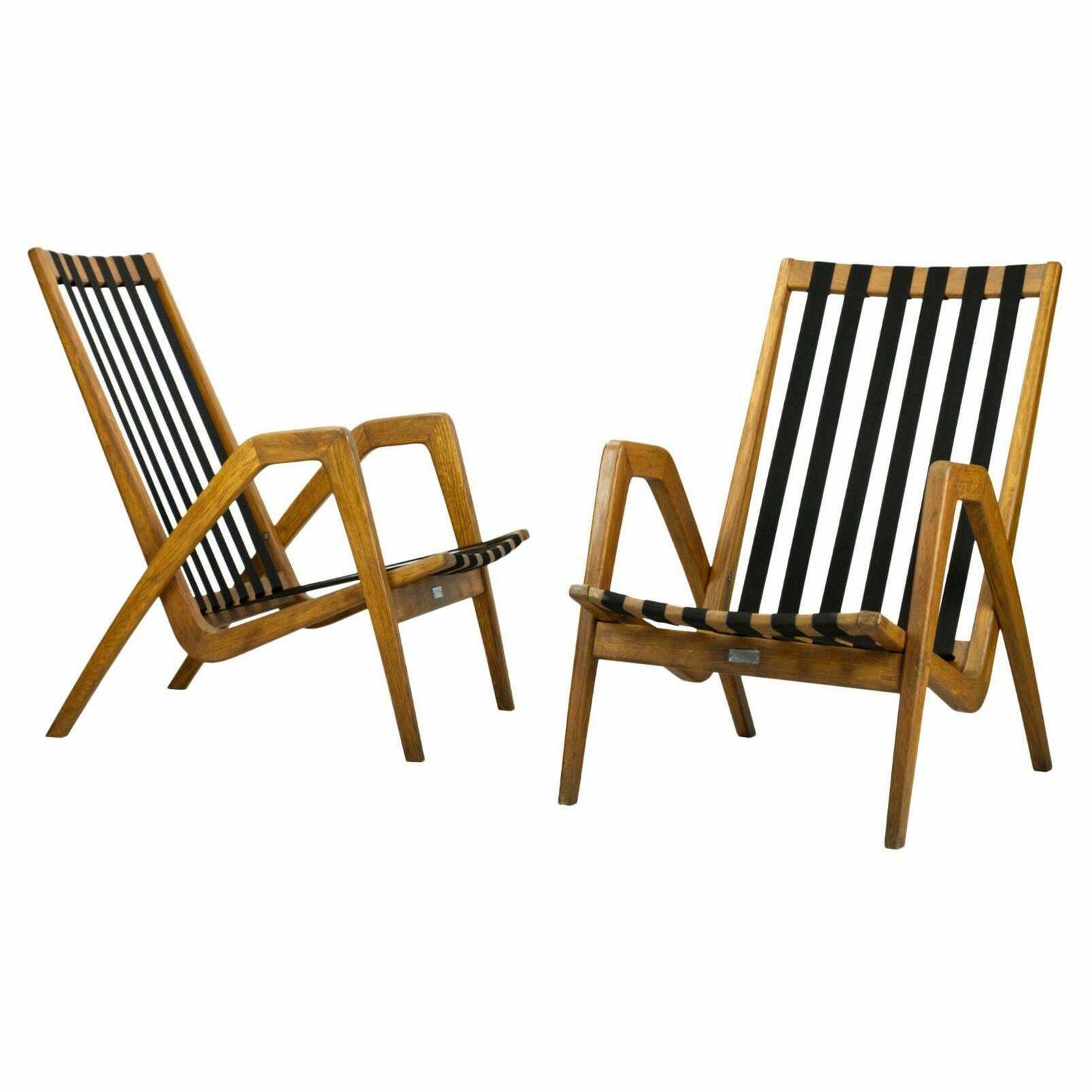 Mid Century Armchairs / Easy Chairs By Jan Vanek For Uluv Czechoslovakia, 1950s