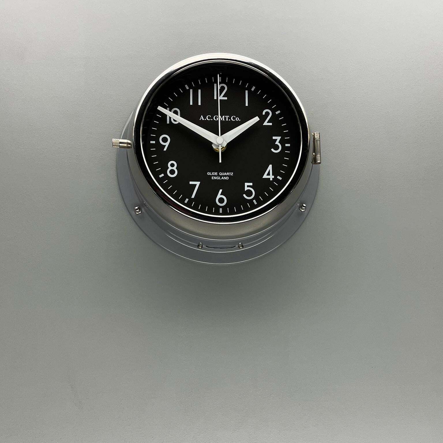 1970''S British Ultimate Grey /Monochrome Black Ac Gmt Co. Classic Wall Clock photo Home Decor