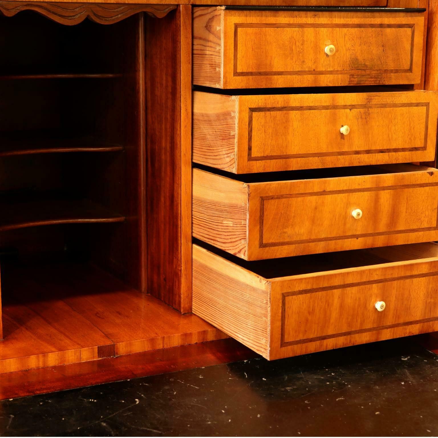Gustavian Neoclassical Mahogany Writing Chest / Bureau On High Stand, 1800s photo 7783.0