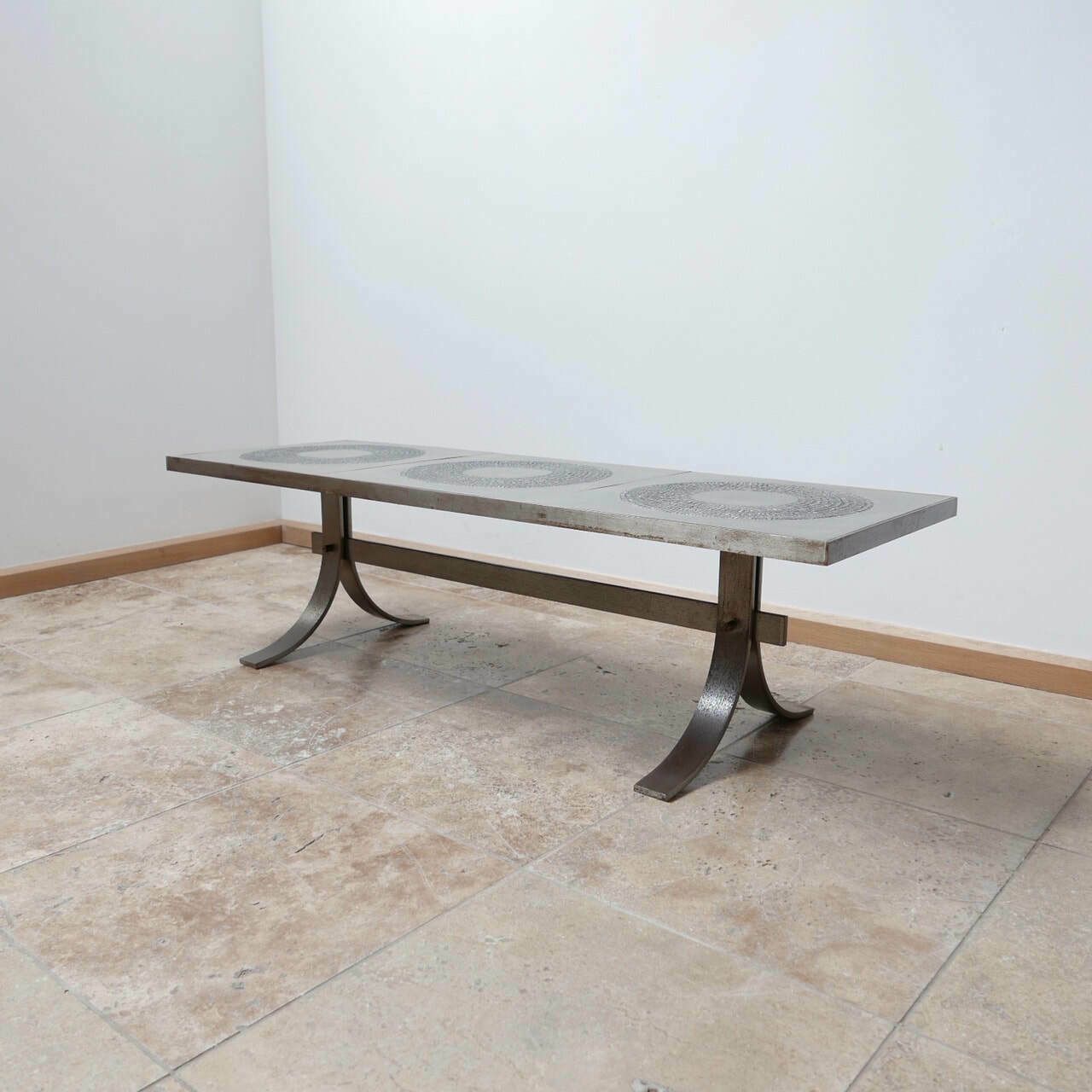 Mid Century Brutalist Coffee Table Attributed To Marc D'haenens photo for sale