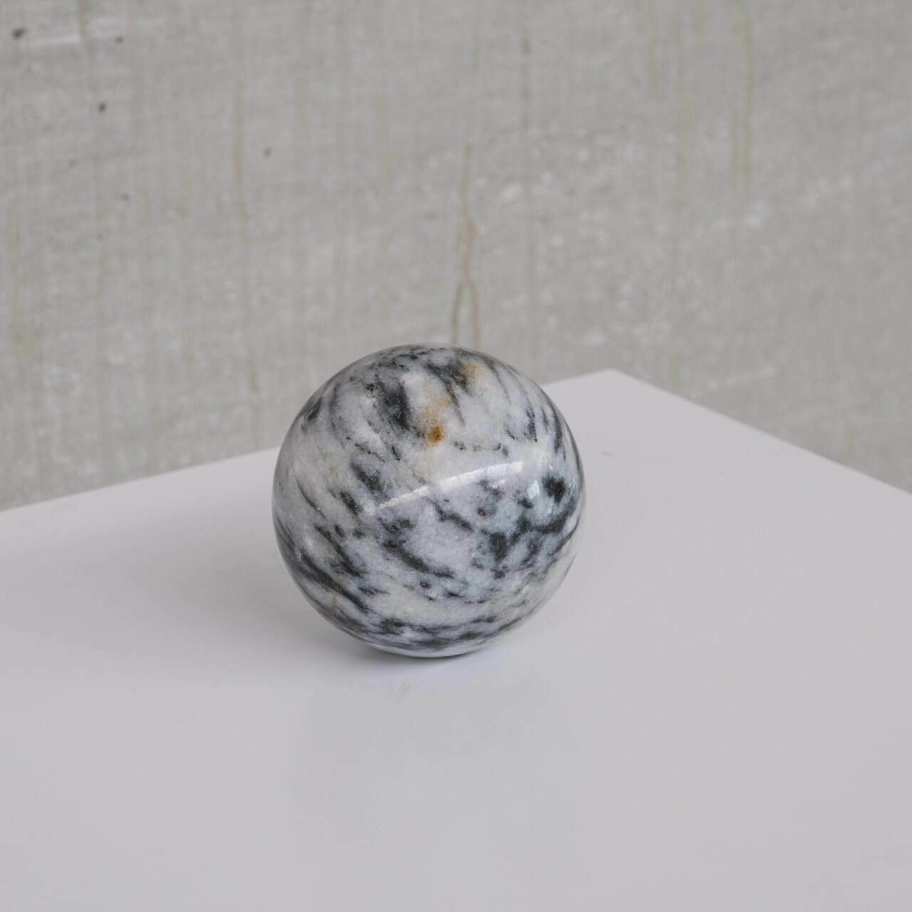 Small Solid Marble Mid Century Ball Desk Curio photo furniture