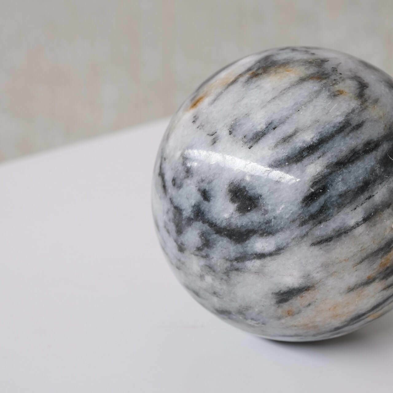 Small Solid Marble Mid Century Ball Desk Curio photo 135.0