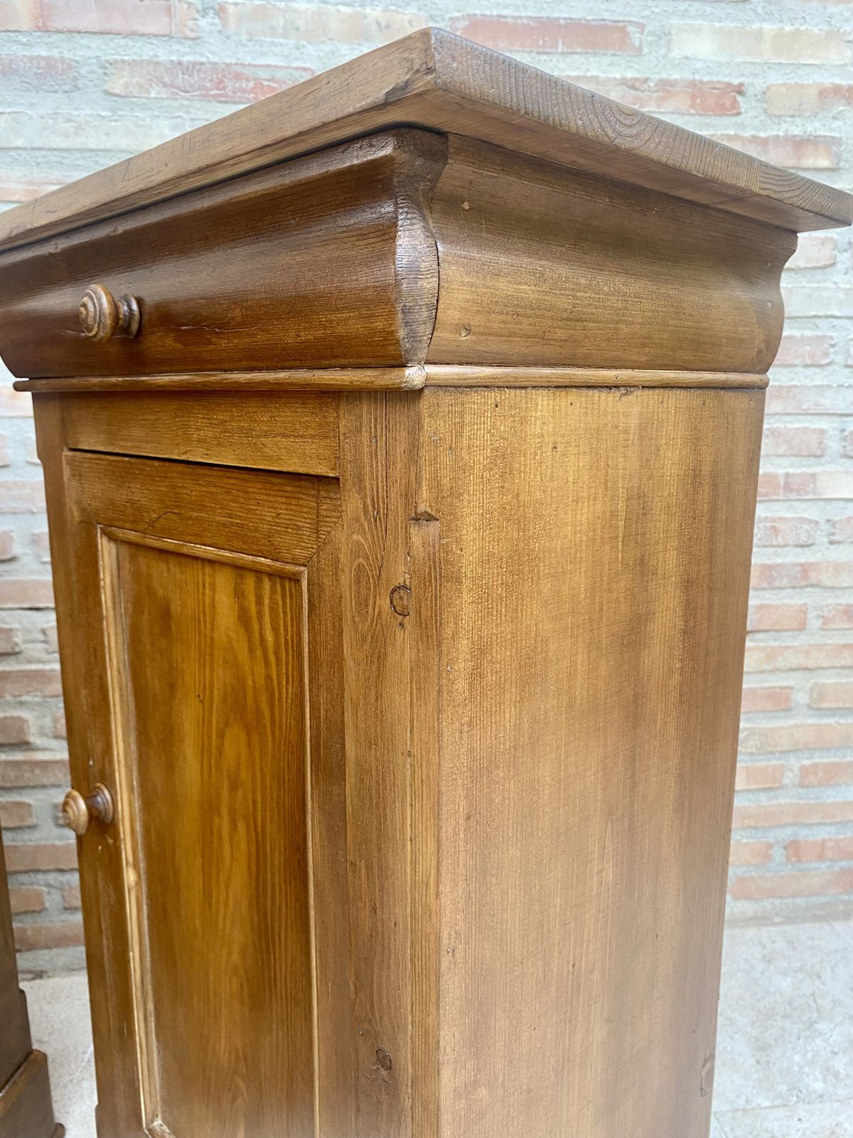 Early 20th Century French Provincial Walnut Nightstand photo furniture
