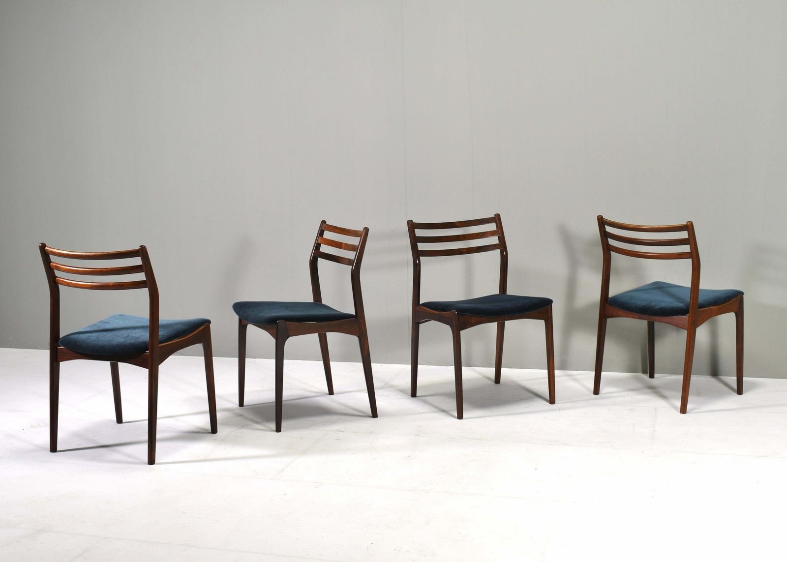 Set Of Four Scandinavian Danish Dining Chairs   Denmark, Circa 1960 photo for sale