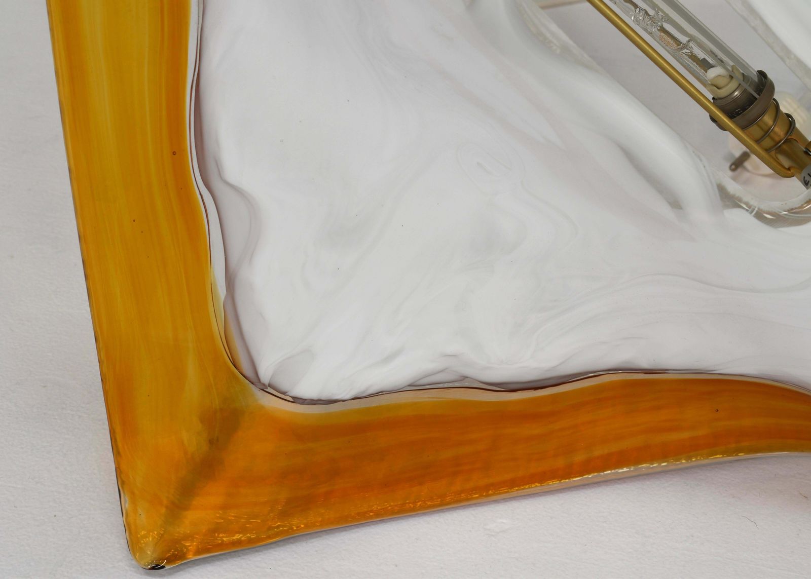 photo vinterior La Murrina ''Albatros'' Ceiling Lamp Murano Glass / Brass Details Italy Circa 1980