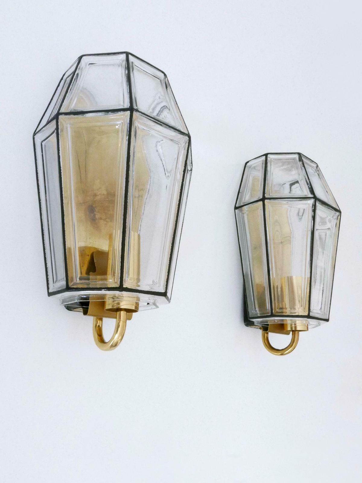 photo furniture Set Of Two Mid Century Modern Sconces Or Wall Fixtures By Glashütte Limburg