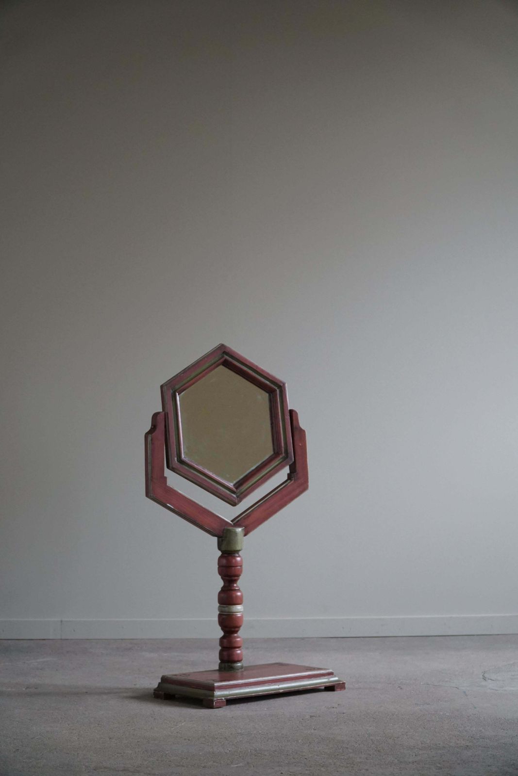 photo furniture A Table Mirror In Pine By A Swedish Cabinetmaker, Folk Art, Early 20th Century