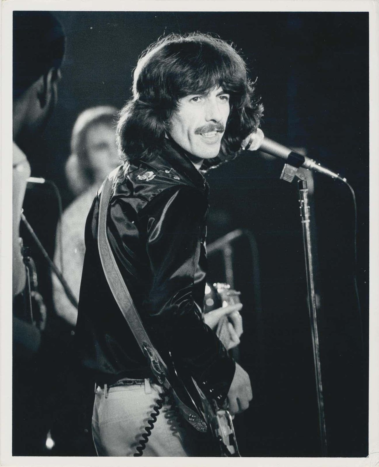 Henry Grossman George Harrison On Stage, Black And White Photograph, Circa 1970