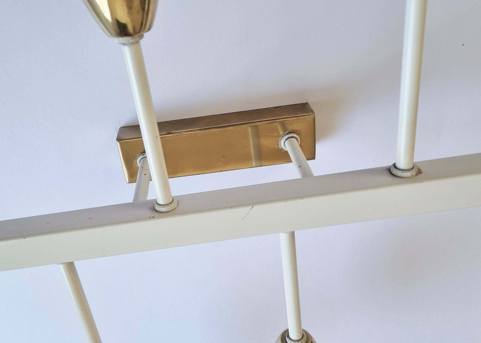 Pair Of Midcentury Wall Or Ceiling Lamps, Flush Mounts, Stilnovo Style, 1960s photo vintage