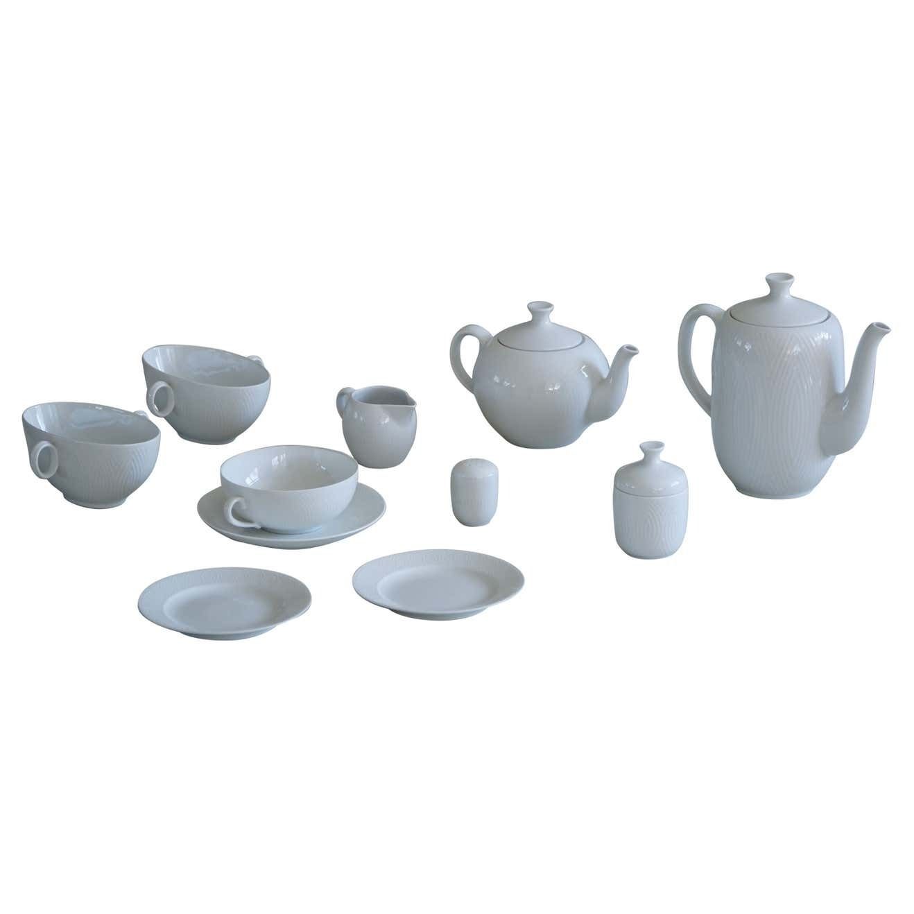 Axel Salto, Service Set In Porcelain From Royal Copenhagen, Midcentury, 1956